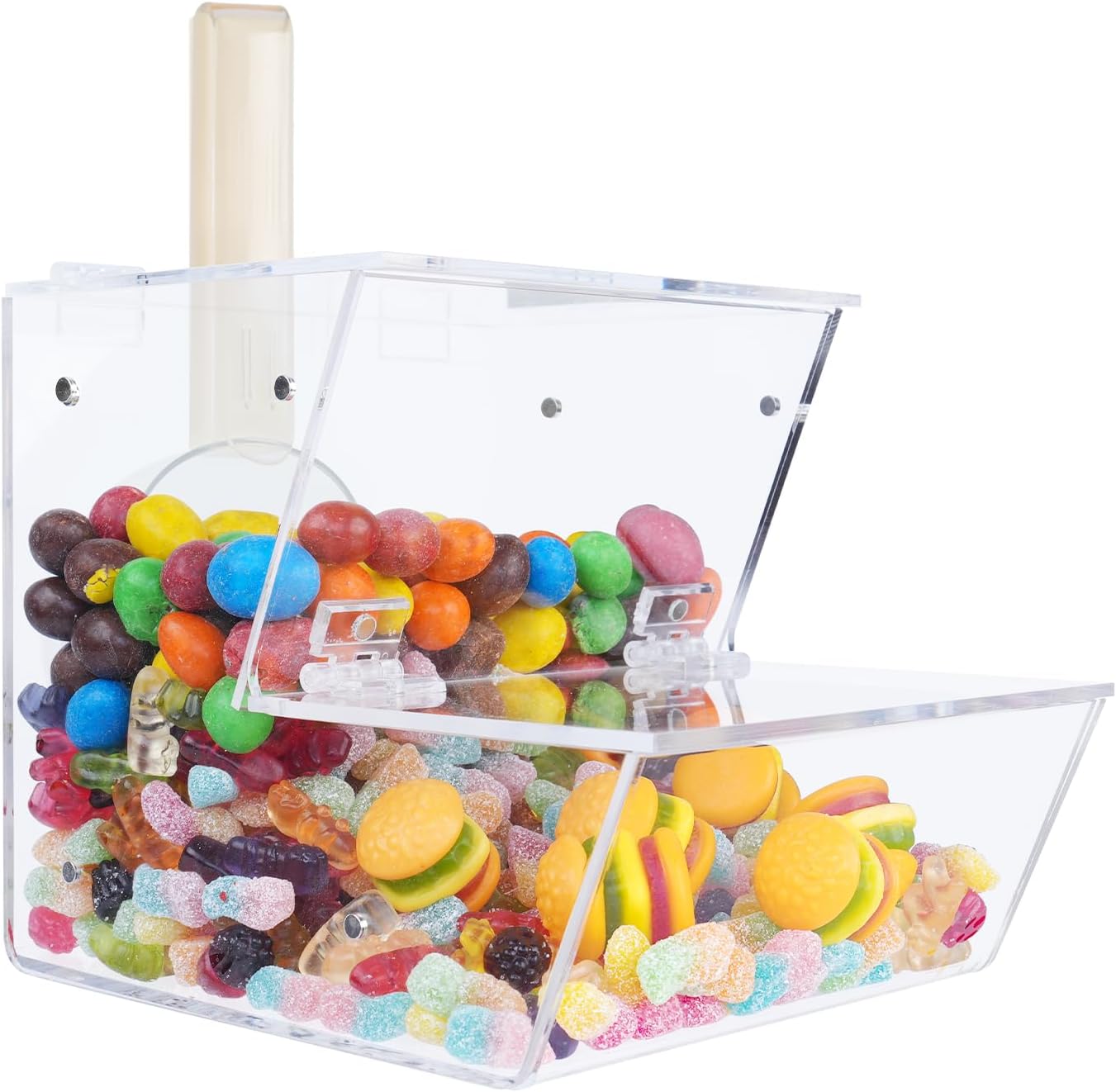 Candy Dispenser Countertop with Lids,Acrylic Laundry Pods Dispenser,Wall Mounted Storage Dispenser for Laundry Room Pantry Office Store