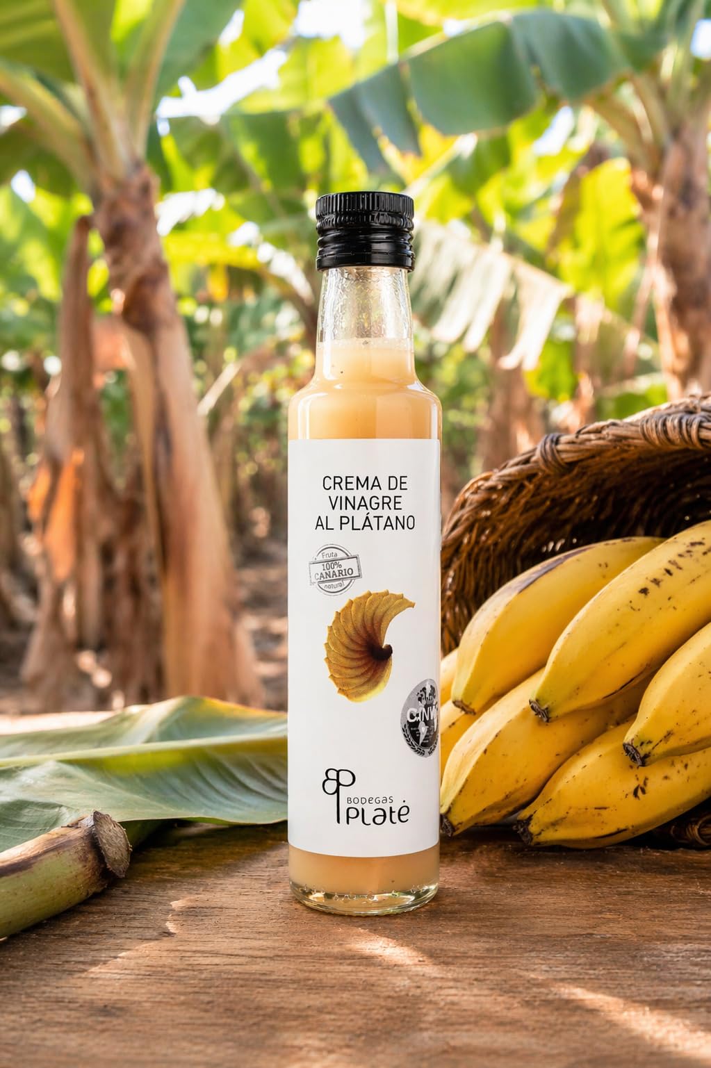 Crema de Vinagre de Plátano 250 ml | Aderezo artesanal natural vegano sin gluten