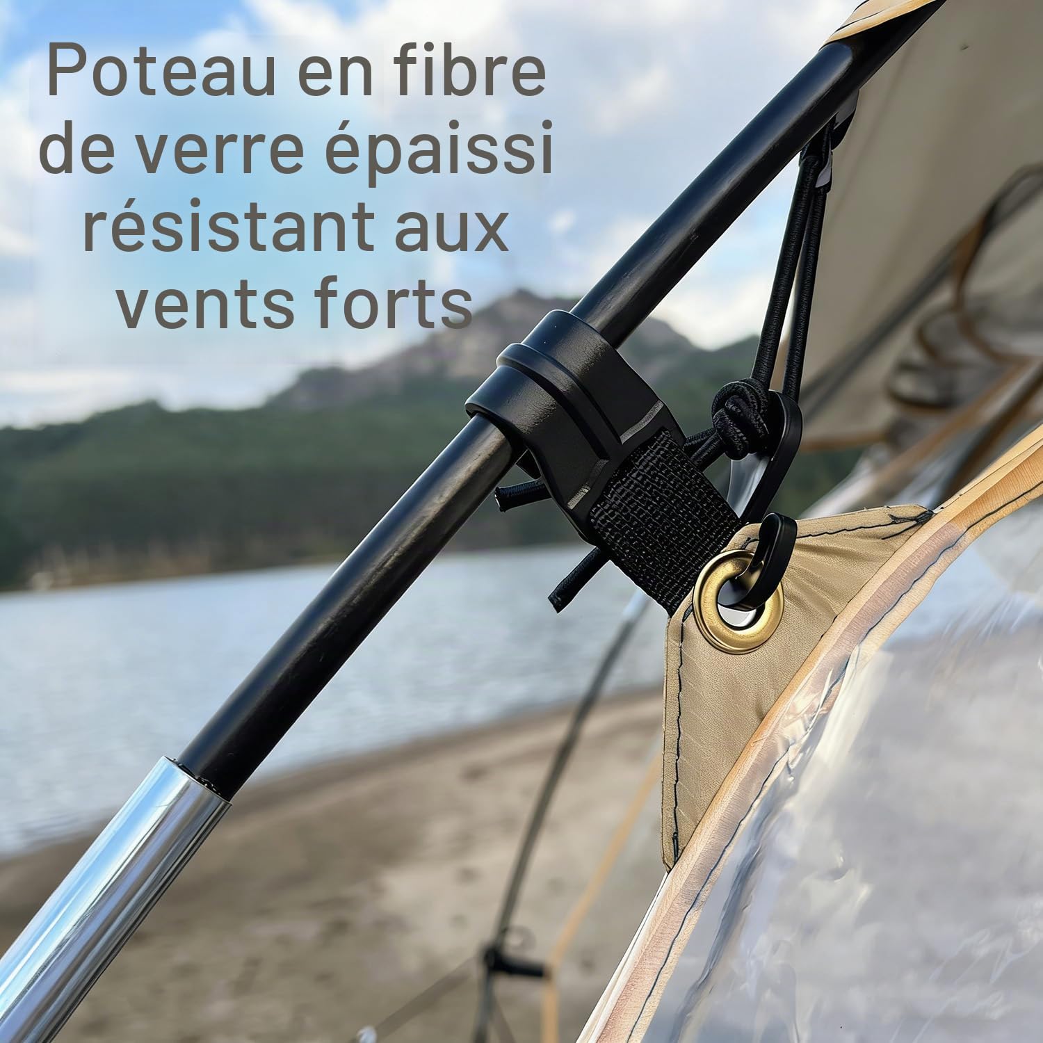 Tente de Camping en PVC Transparent pour 4-6 Personnes Tente Bulle Hivernale Hémisphérique Étanche, Windproof, Chaud Montage Facile Tente pour Observer Les Étoiles