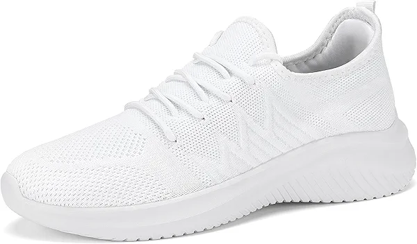 LCGJR Men's Walking Shoes Ultra Light Running Casual Sneakers Slip-on Workout Tennis Shoes for Male Mesh Breathable Comfort Outdoor Indoor