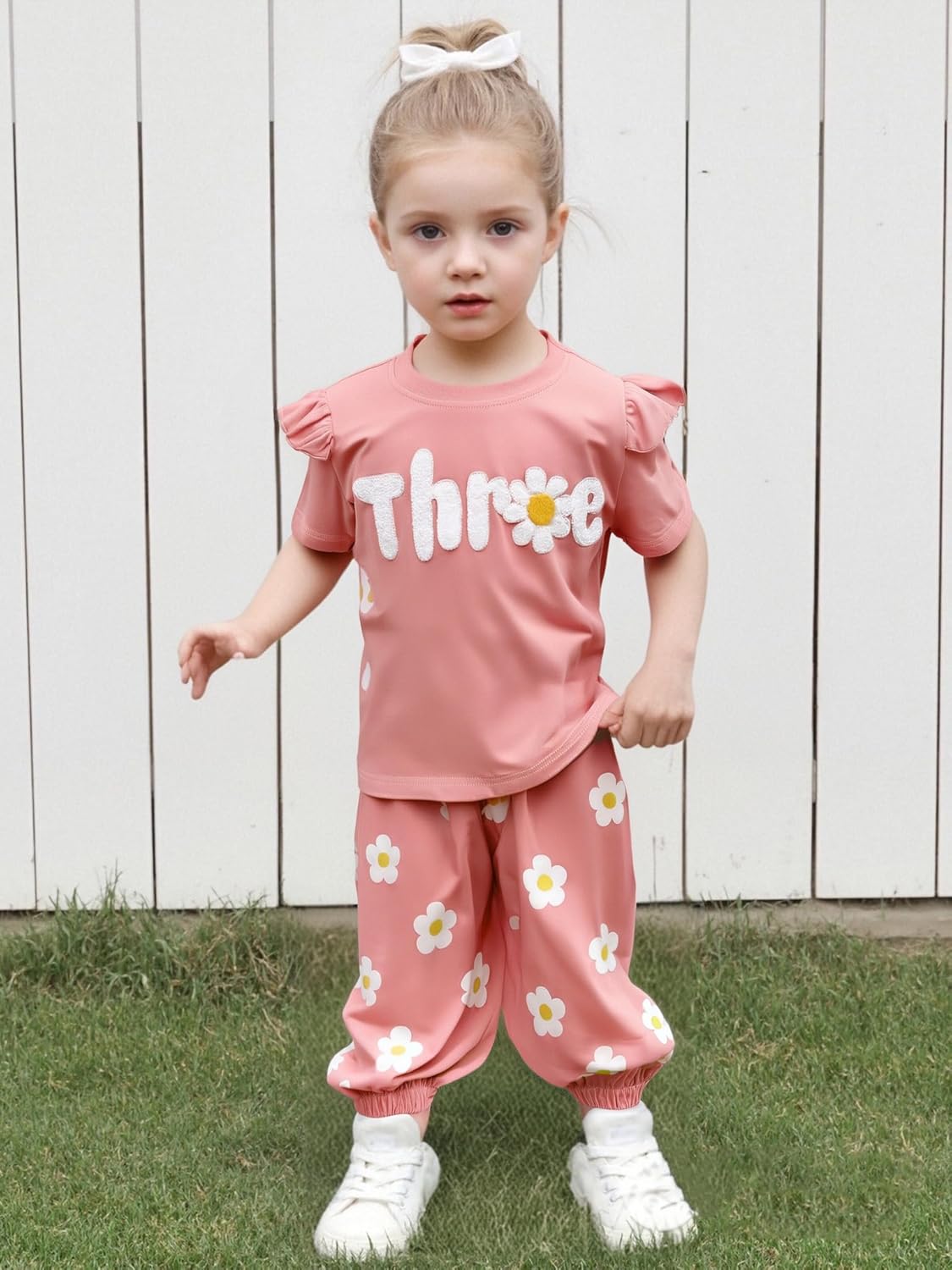 Baby Girl Birthday Outfit 1st 2nd 3rd 4th 5th Embroider Flower One Two Three Four Five Years Old Birthdays Gift - Image 2