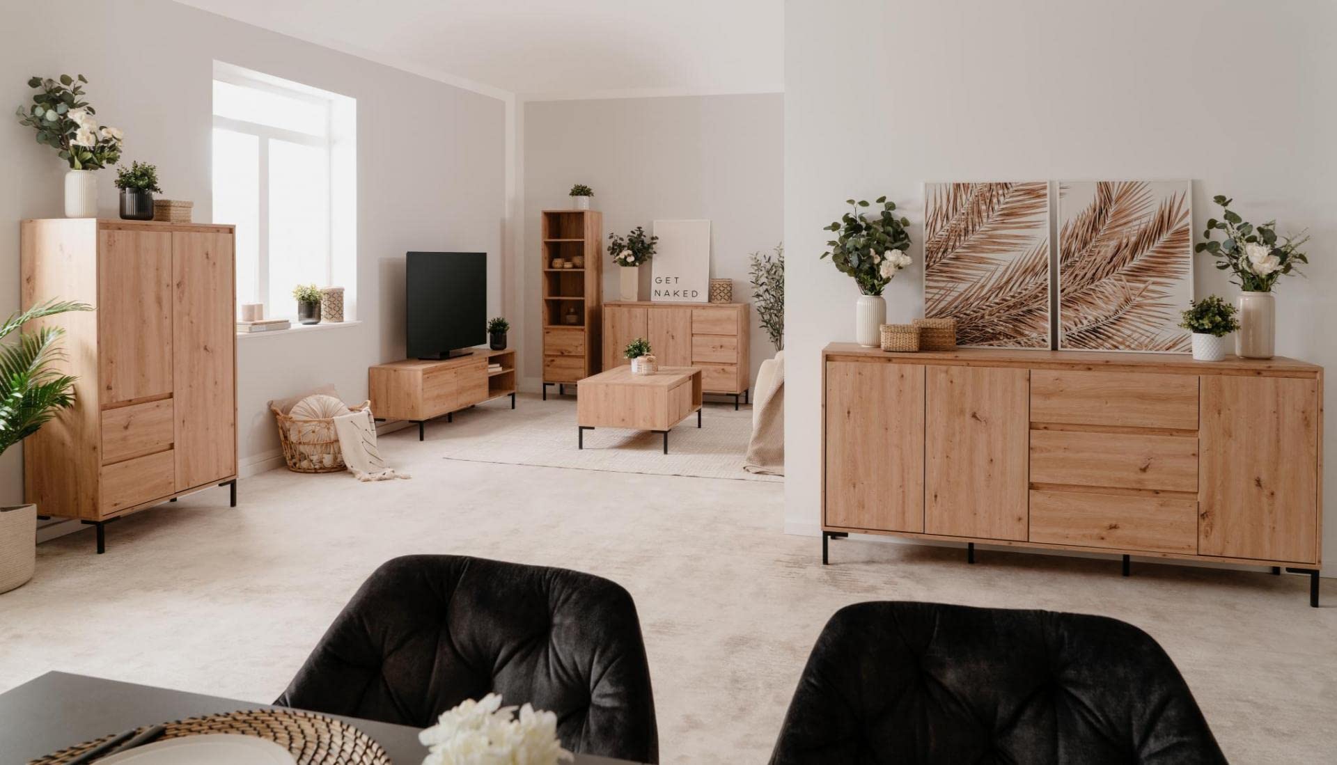 003307 Korsika 53A Artisan Eiche Nb. Kommode Sideboard Highboard Beistellkommode grifflos