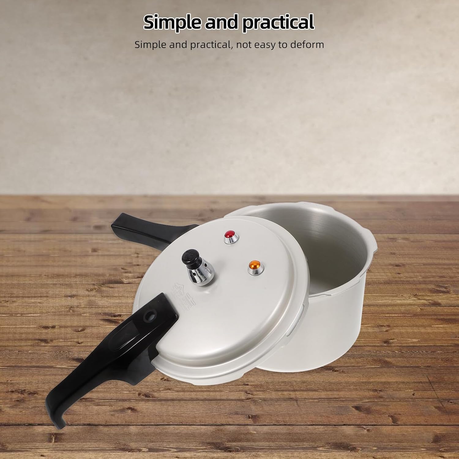 Pressure Cooker Thickened Aluminum Pot for Gas Stove Household Kitchen Safe Rapid Heat Conduction Portable Cooking Pot Capacity