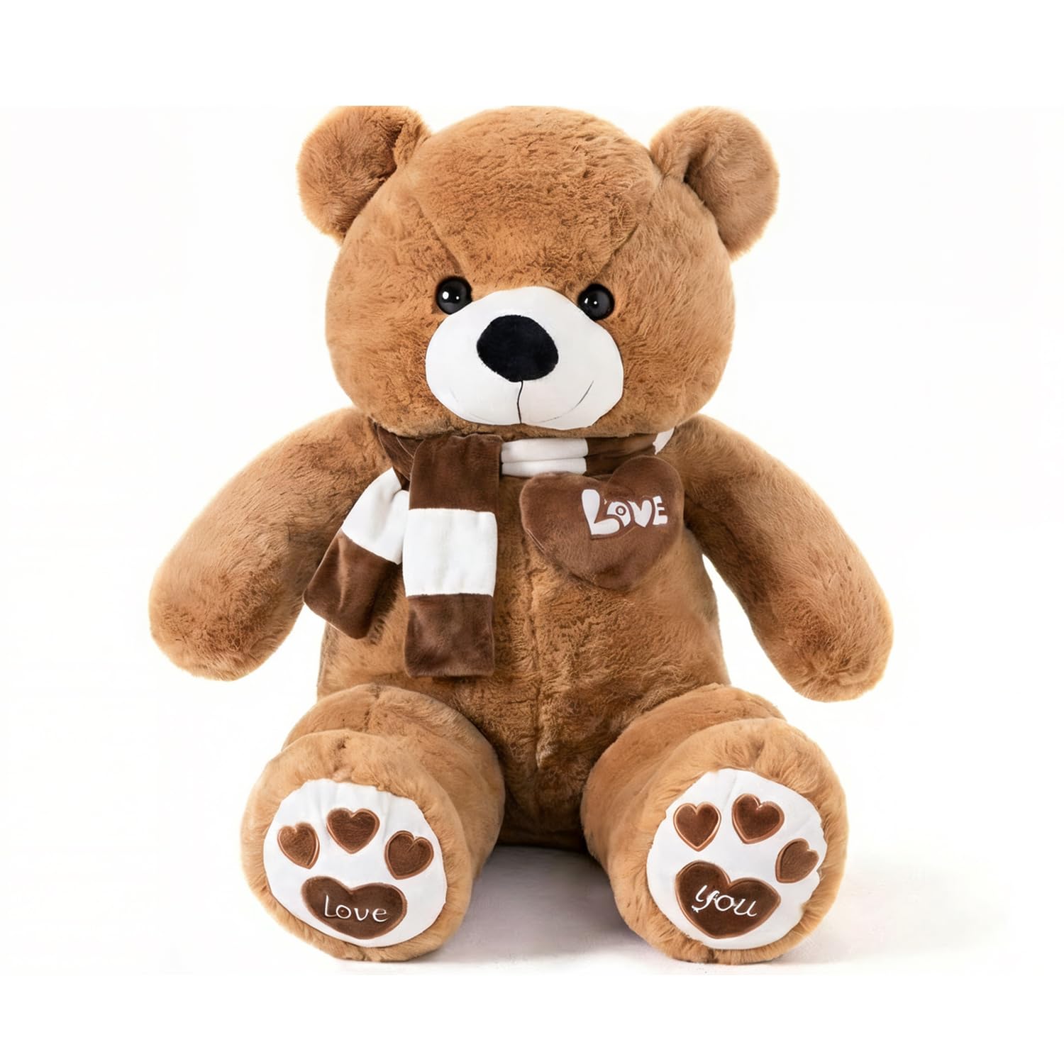 YunNasi Orso di Peluche Gigante Orsacchiotto Gigante Morbido Peluche Giganti Bianco (100cm, Marrone scuro) | Morbido Peluche Giganti (100cm, Marrone scuro)