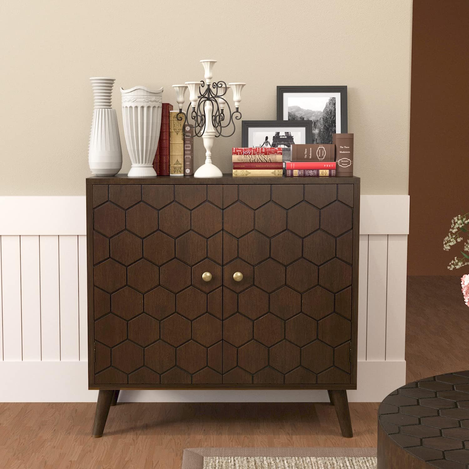 SUNBURY Buffet Storage Cabinet with Storage, Kitchen and Dining Room Furniture, Accent Cabinet with Doors for Hallway