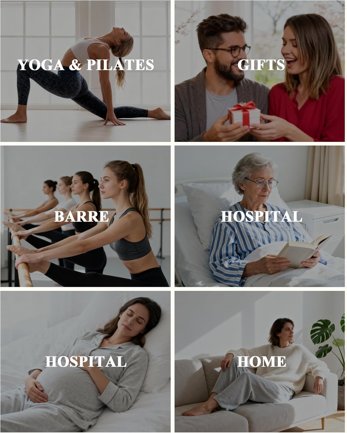 5 Pairs Pilates Socks with Grips for Women, Non Slip Cotton Ruffle Yoga Socks for Barre Workout Hospital - Image 7