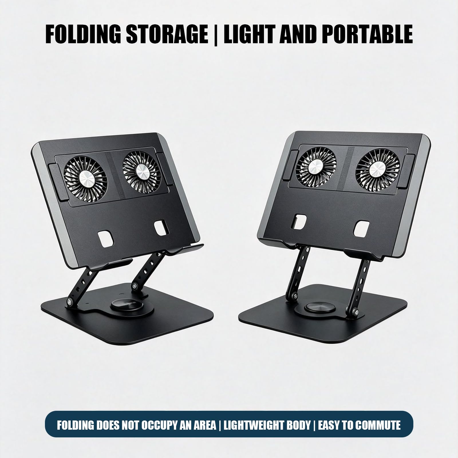 Soporte de refrigeración para laptop, soporte ajustable, uso de escritorio, configuración de visualización elevada, cuadernos principales, gamin de estudio en casa