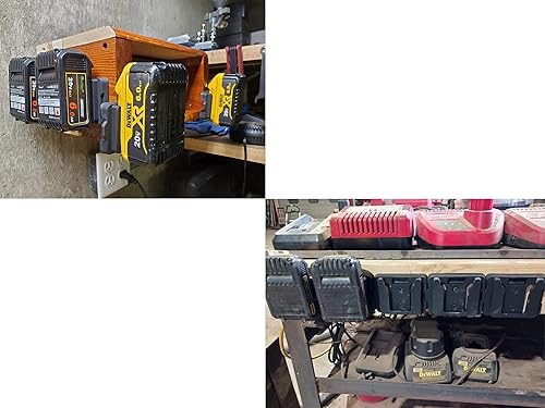 Miniatura 6 de Soportes de batería para Dewalt 20V Mount Dock Fit para 20V 60V (sin batería), paquete de 10 soportes de base de batería para baterías DCB200 DCB203