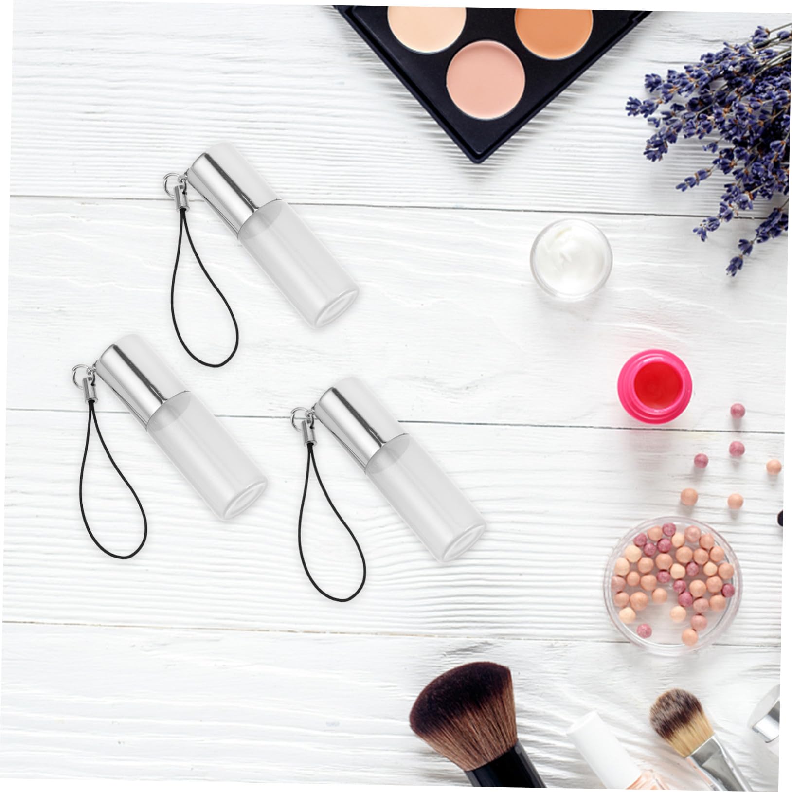 Botellas de Vidrio Perlado Roll-on 10 Piezas 5 Ml con Bola Acero Inoxidable y Tapa Dorada Colgante para Aceites Esenciales y Perfumes Portátiles de Viaje