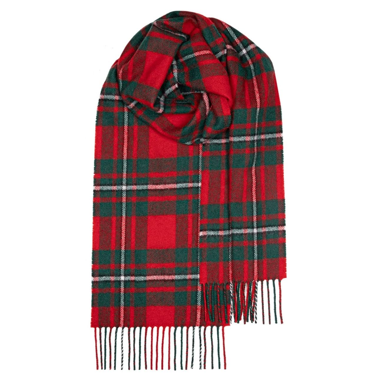 Clans of Scotland - 100% Pure Lambswool Scottish Clan Tartan Scarf - 100% Wool - Pure Wool Tartan Scarf - In Various Tartans - Perfect for Men and Women - 12x60 Inches - Macgregor