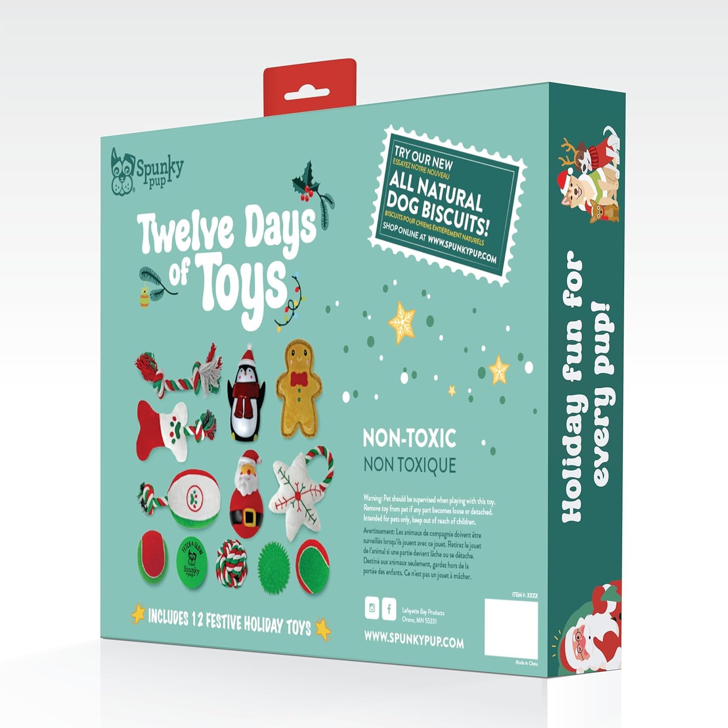 Amazon.com: Spunky Pup 12 Days of Toys Advent Calendar 2024 - Non