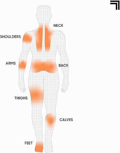 Miniatura 14 de Sharper Image Pistola de masaje de percusión, Powerboost Move, ligera y portátil, 4 accesorios, 4 velocidades, masajeador de espalda y hombros