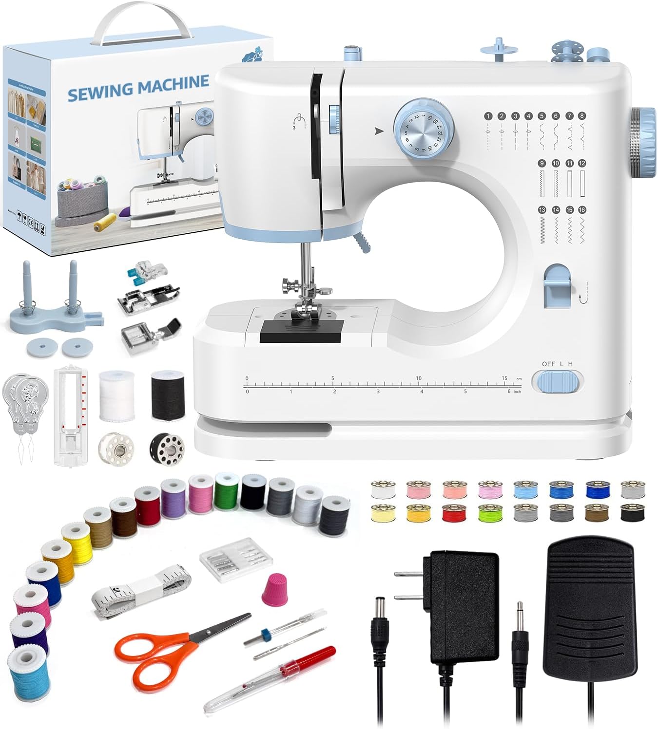 Sewing Machine for Beginners with 16 Built-in Stitches