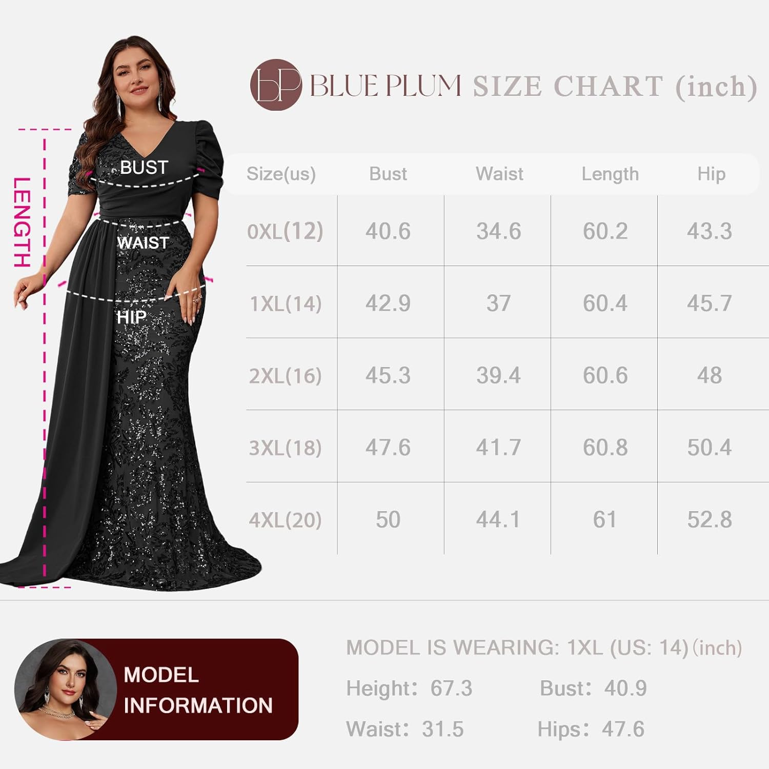 Elegant Women’s Formal Dress Wedding Guest Puff Sleeve Mermaid Ball Gowns Court Train Plus Size Sequin Long Dresses - Image 6
