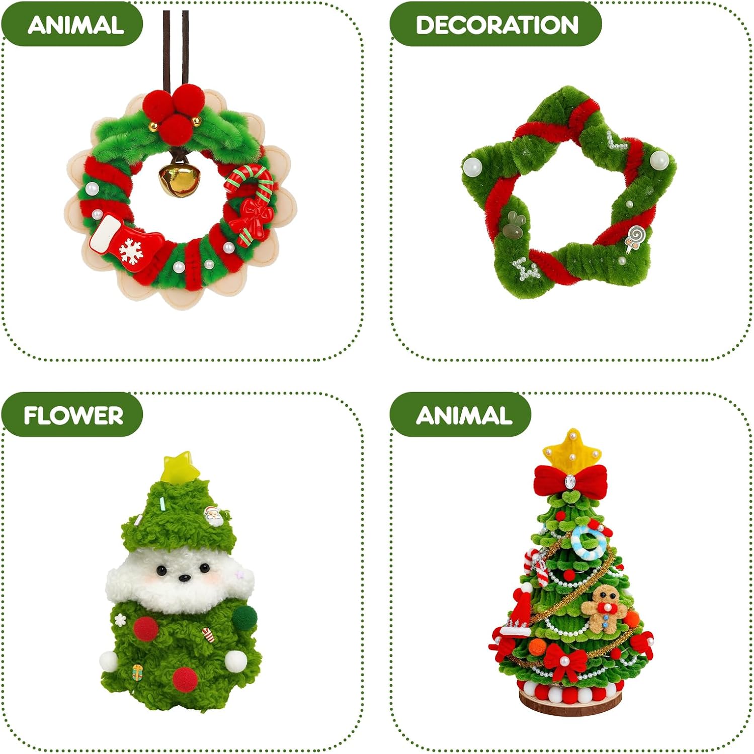 200 Pieces Pipe Cleaners Chenille Stem Set for DIY Arts Crafts Decorations (Light Green) image 3