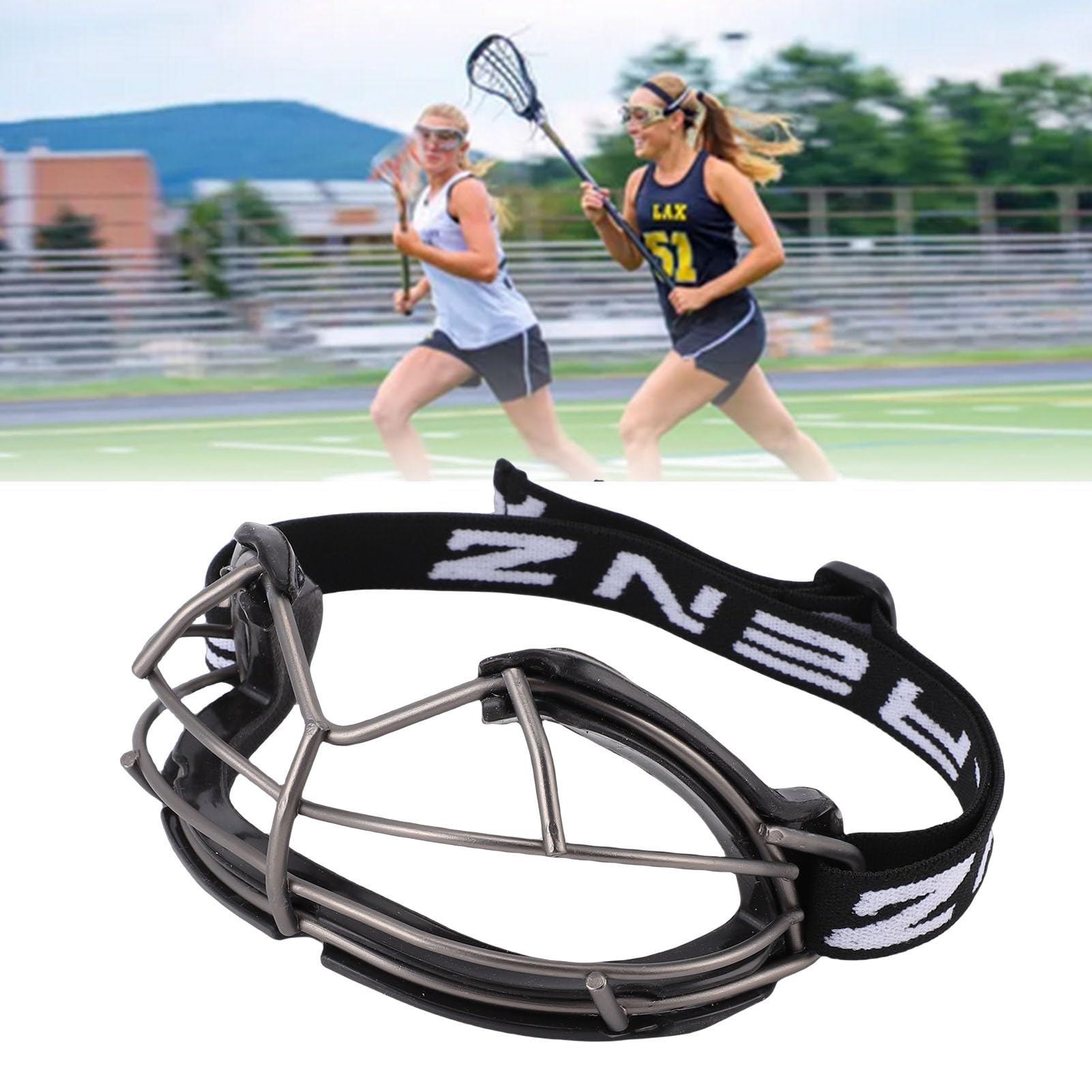 Haofy Damskie Gogle do Lacrosse, Silikonowe, Antypoślizgowe, Odporne na Uderzenia Okulary Ochronne do Sportów Terenowych