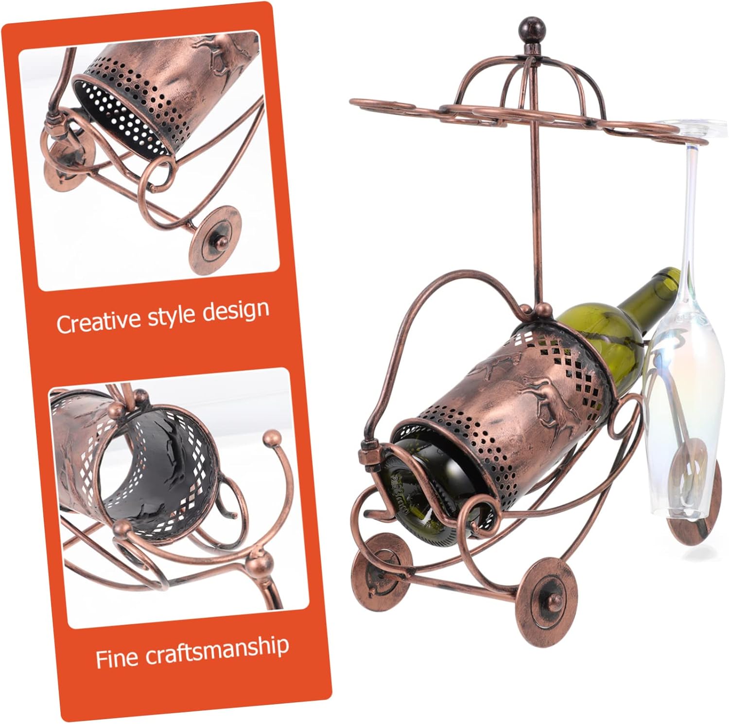 Unomor Wine Rack Countertop Storage Organizer Wine Bottle Holder Desktop Display Rack Storage