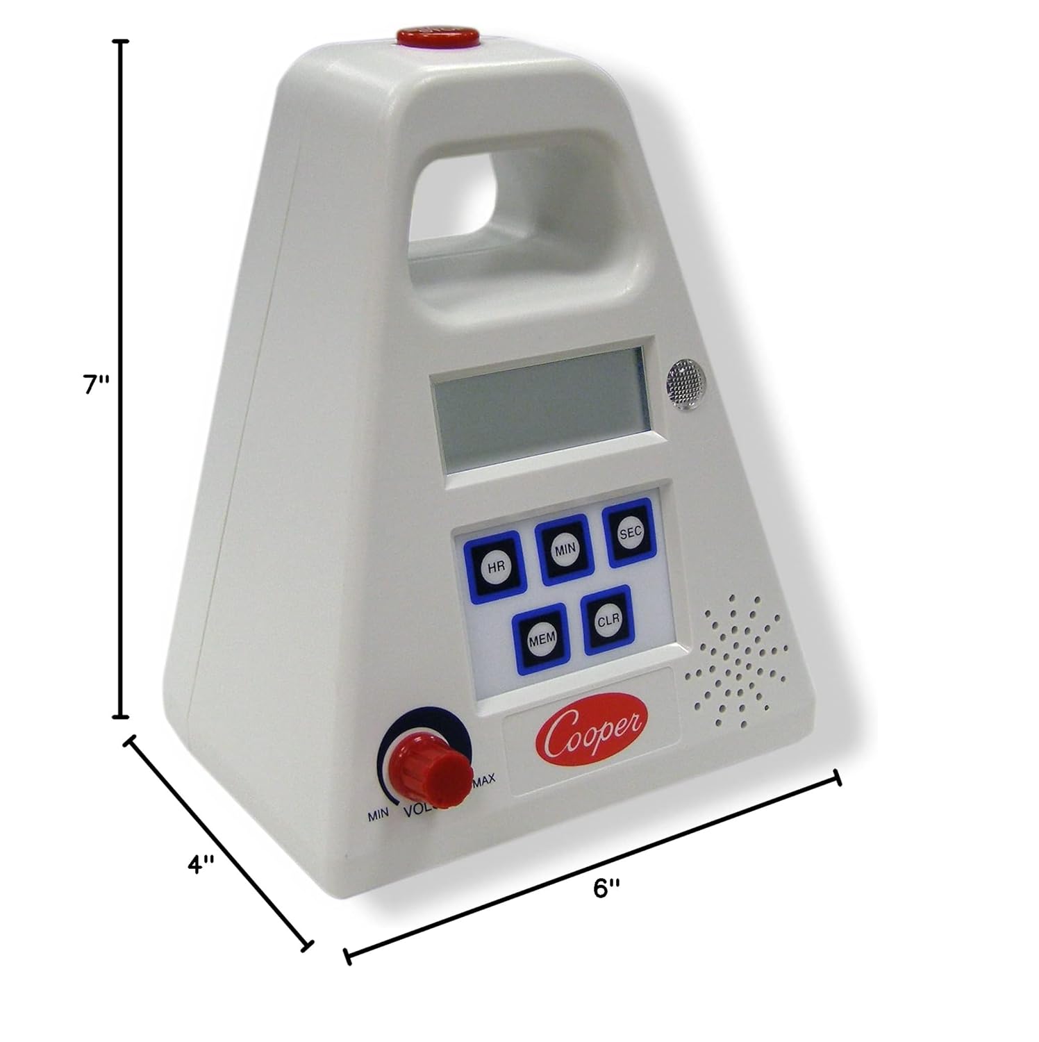 Cooper-Atkins FT24-0-3 Large Single Station Digital Kitchen Timer with Volume Control, 24 Hours Unit Range