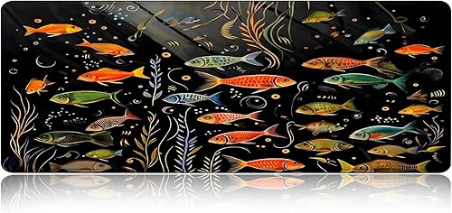 Miniatura 36 de Alfombrilla de mouse grande para juegos, diseño de bandera estadounidense de grano de madera, caza, ciervos, base de goma antideslizante, adecuada