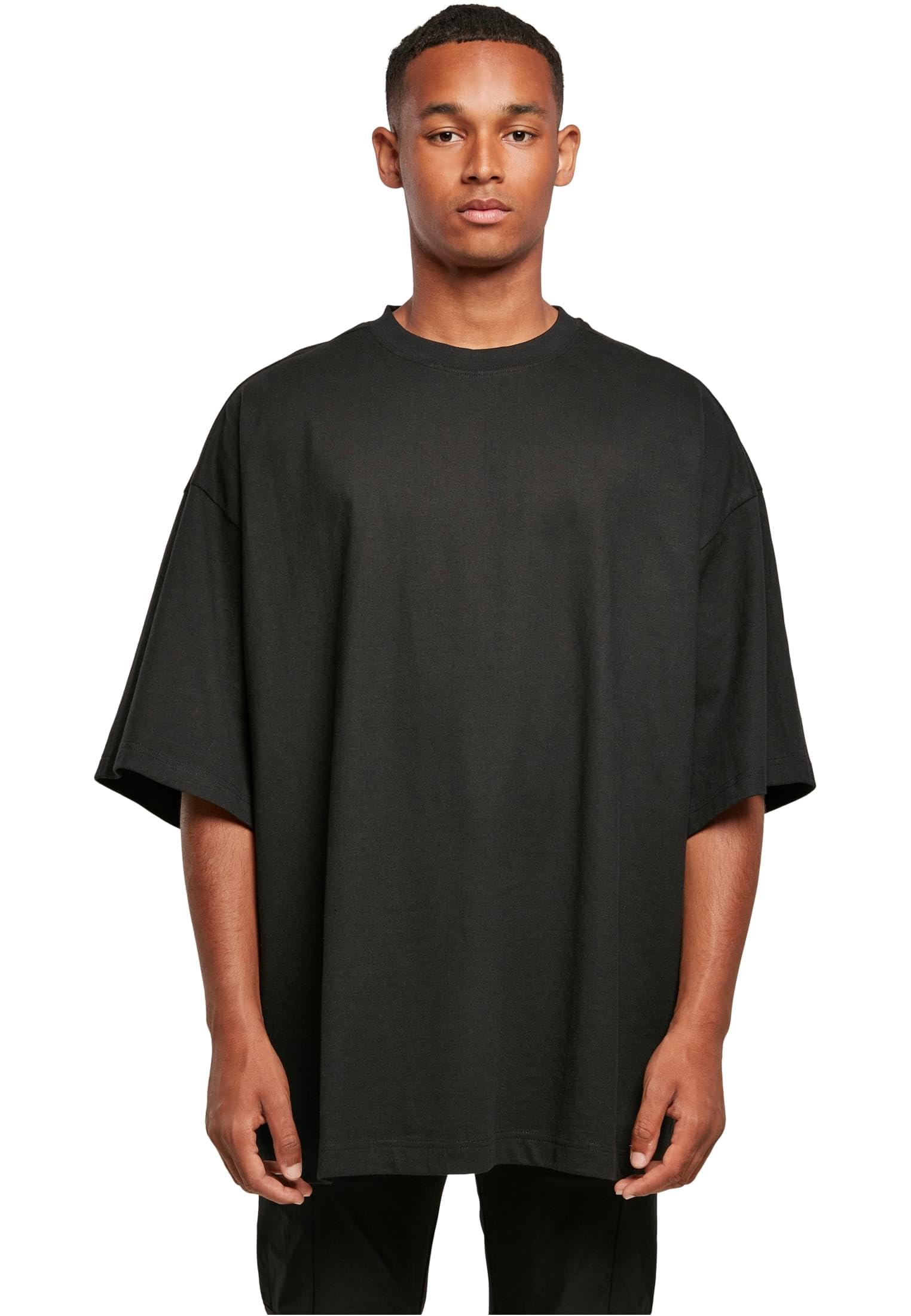 Build your Brand Men's Huge Tee T-Shirt, Black, L