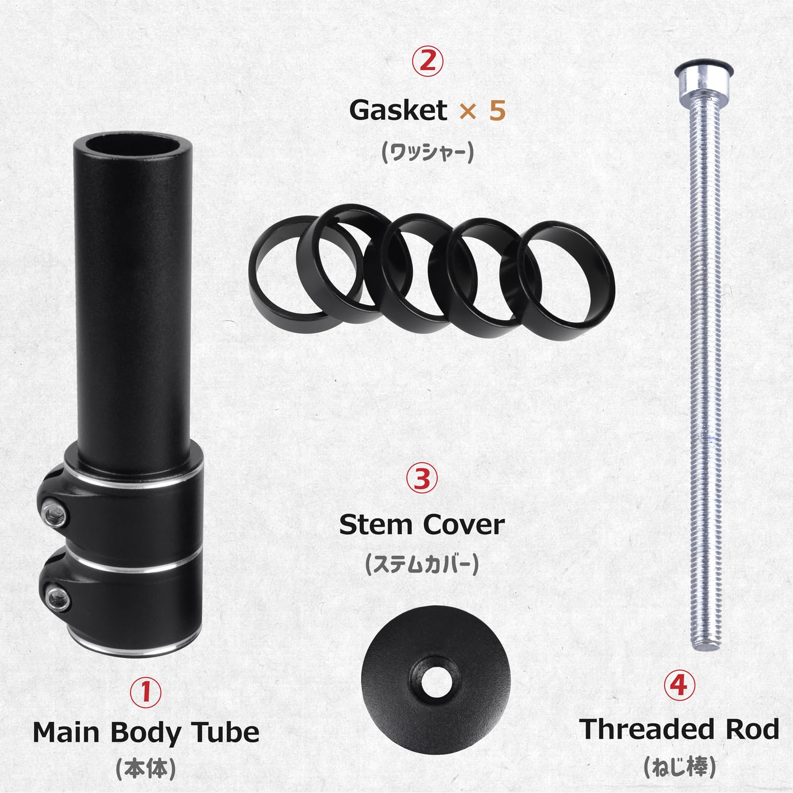 Azarxis Prolunga Manubrio MTB Rialzo Manubrio Bici da Corsa Attacco Manubrio MTB Stelo Forcella Prolunga per Bici