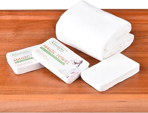 Miniatura 2 de Toallas comprimidas, desechables, suaves y duraderas, 100% algodón para el hogar, baño, viajes, campamento (M-11.8 x 31.5 pulgadas, 1 paquete (10