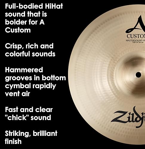 Miniatura 4 de Zildjian 14 pulgadas A Custom Mastersound Hi-hat Top Platillo