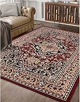 Vista 23 de SUPERIOR Alfombra de pasillo de interior, cubierta de alfombra de felpa, medallón oriental tradicional, perfecta para pasillo, entrada, sala