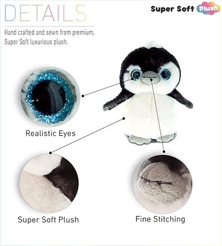 Miniatura 2 de DolliBu Animal de peluche de pingüino  Pingüino gris marino suave y esponjoso, adorable juguete de peluche de pingüino, lindo regalo para niños y