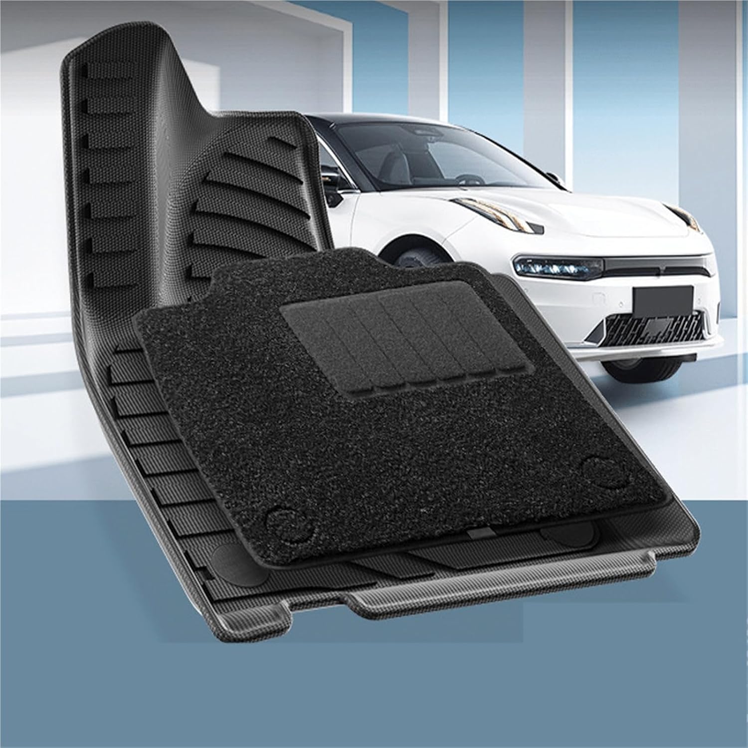 for ZEEKR 001 2023-2025Car Floor Mats Cargo Liner Trunk Mat TPE Waterproof Foot Pad Left Hand Drive Car Interior Accessories(7pcs Double LHD)