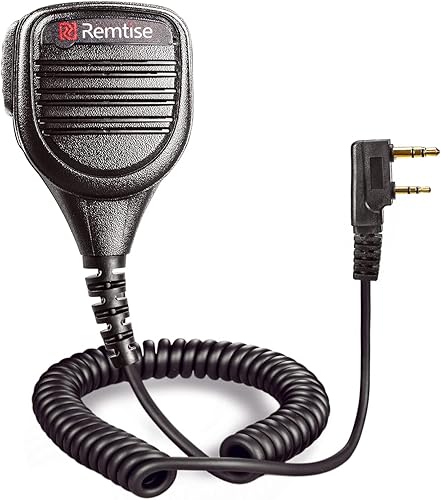 Micrófono de altavoz para Baofeng Walkie Talkie, micrófono de hombro de 2 pines compatible con radios Baofeng BF-F8HP/F9