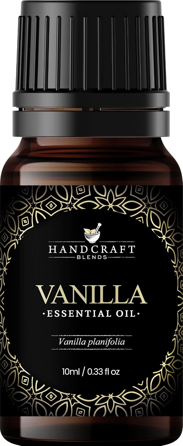 Handcraft Vanilla Oleoresin Essential Oil - 100% Pure and Natural - Premium Therapeutic Essential Oil for Diffuser and Aromatherapy - 0.33 Fl Oz