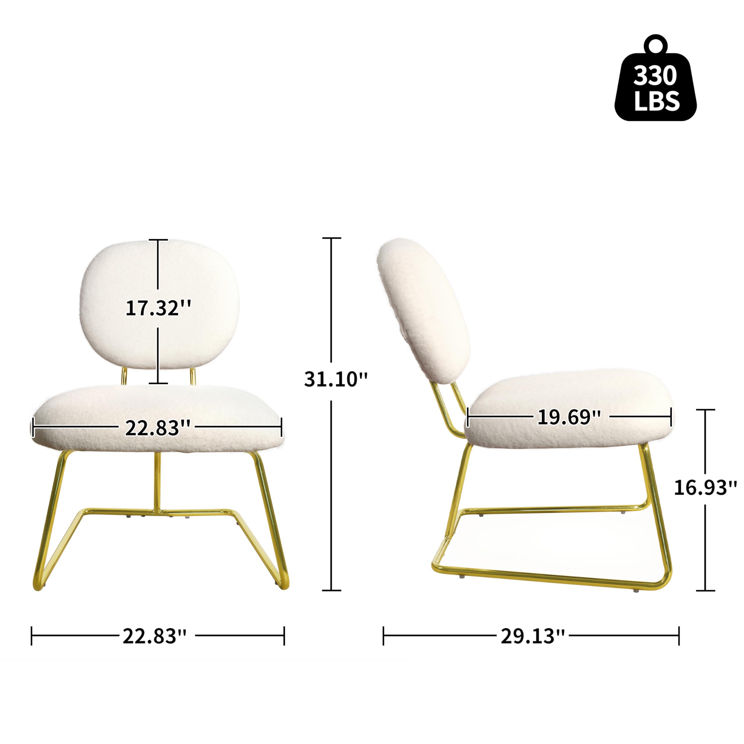 Zouron - Silla de Comedor con Patas Doradas, Silla de Oficina giratoria, Sillón de Terciopelo,sillón de salón con apoyabrazos y Asiento Acolchado Grueso, sillas de Cocina, Naranja