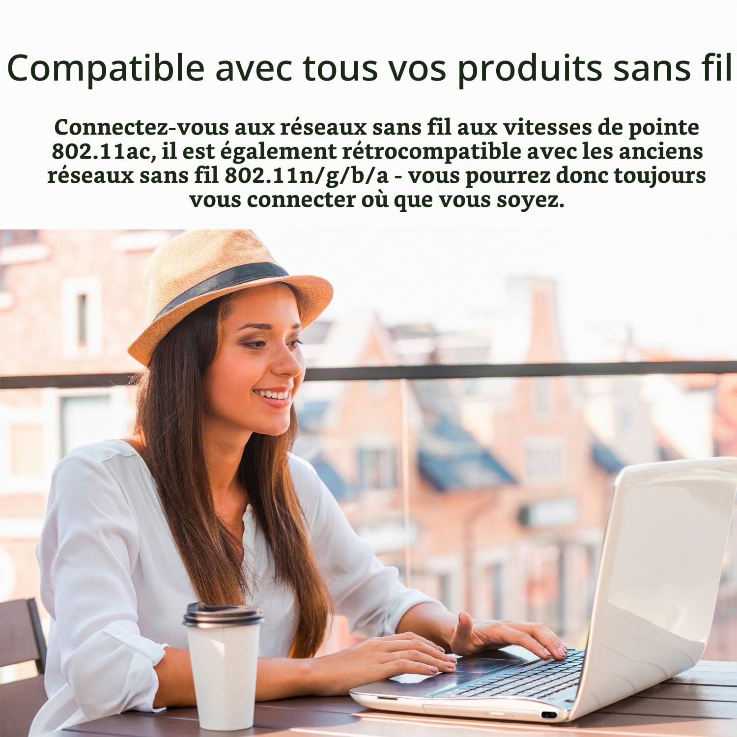 D-Link DWA-171 Adaptateur USB Wi-Fi AC600 Dual-Band - Débit Jusqu'à 433Mbps - 802.11 a/b/g/n/ac - WPS - Interface USB 2.0- Idéal pour Améliorer votre Connexion Wi-Fi sur Ordinateur Portable