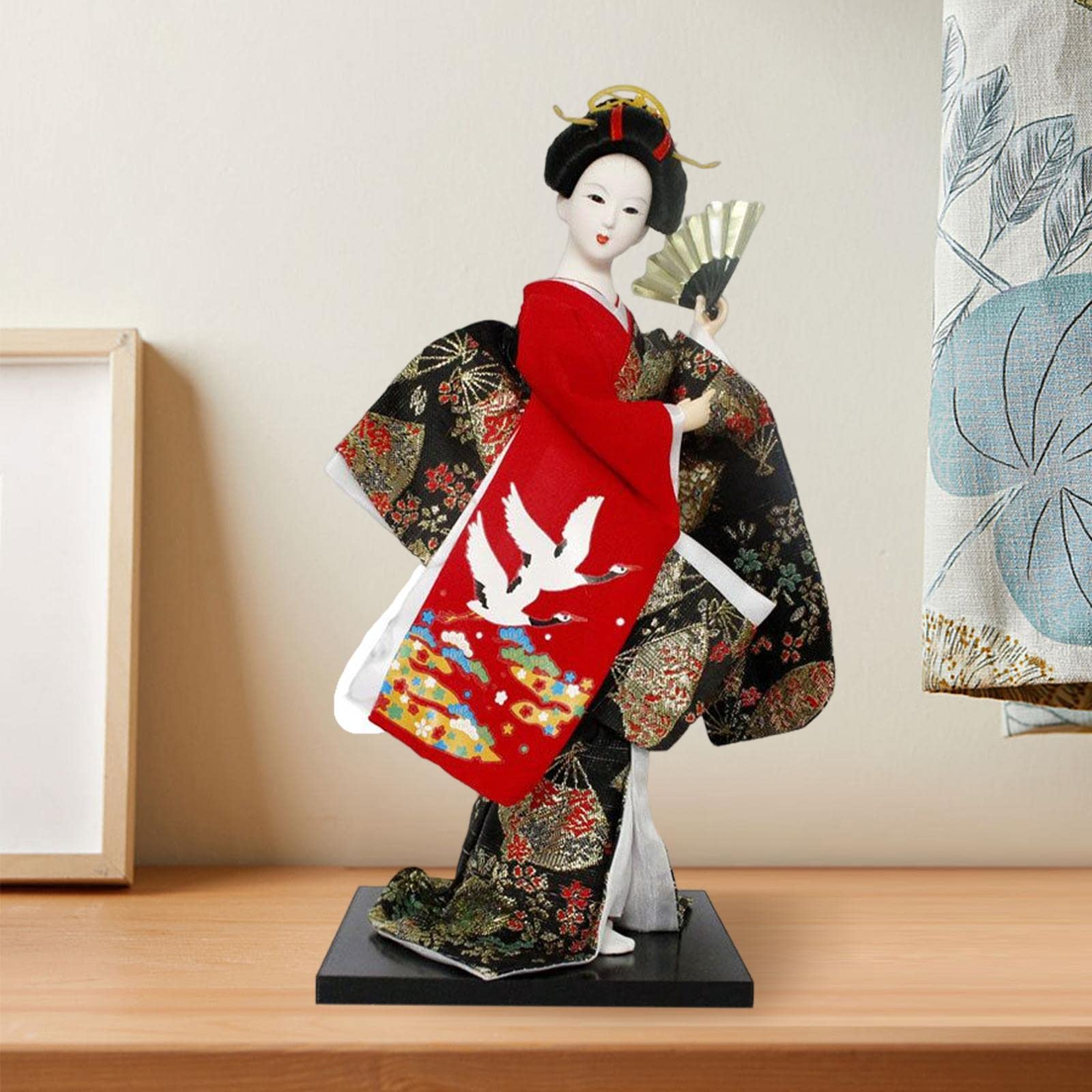Japanische Geisha Puppe 30cm - Handgefertigte Harz Statue Für Deko & Sammlung
