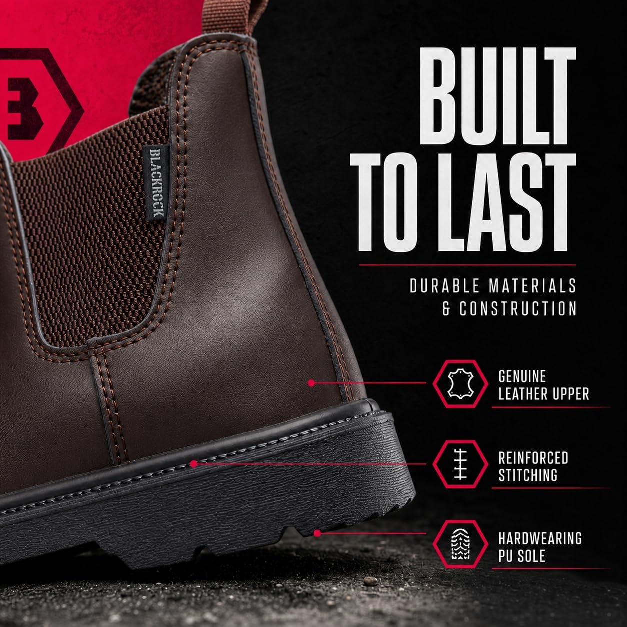 Blackrock Dealer Arbeitssicherheitsstiefel, Stahlkappe, Chelsea Boots, Herren Damen Damen, Sicherheitsschuhe, Gartenarbeit, Braun, Reiten, Hof, Slip On Schuhe, Leichtgewicht