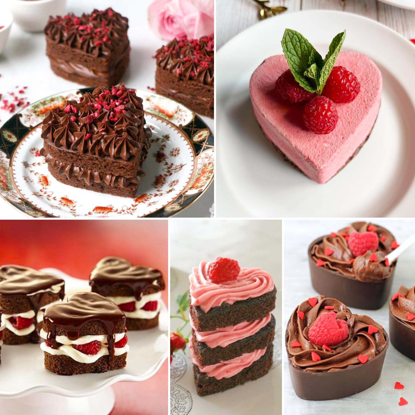 Actvty Lot De 2 Moules En Silicone En Forme De Cœur Pour La