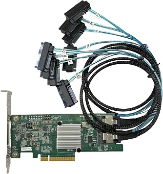 9207-8i SAS2308 SATA/SAS 6Gb/s PCI-E 3.0 HBA LSI FWP20 IT Mode for ZFS FreeNAS unRAID+ 2 * 8087-8482 SAS Cable