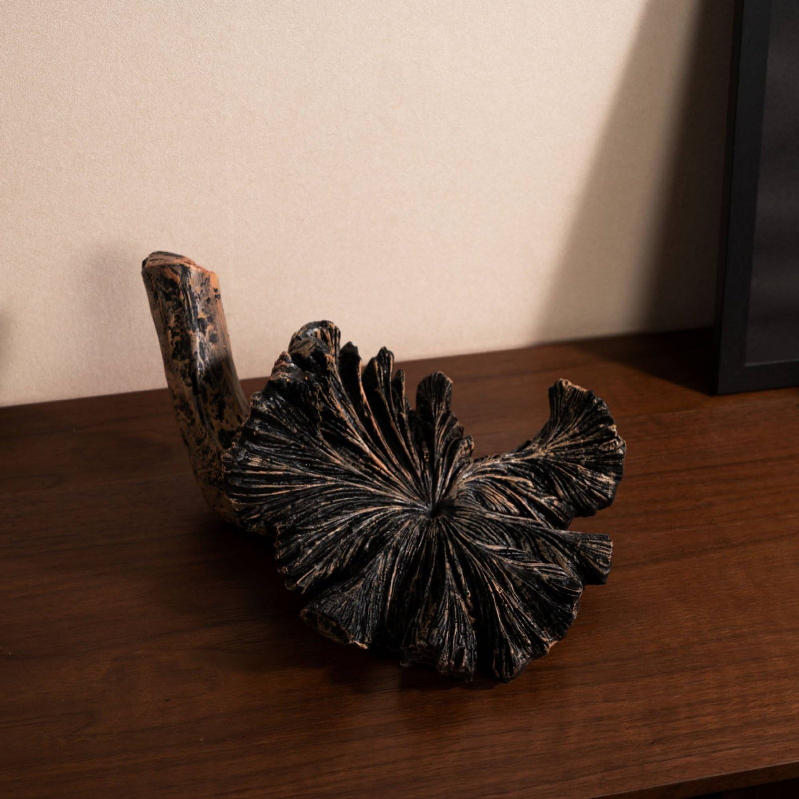 Escultura de Arte Estatua Decorativa Ornamento Abstracto Elemento de Mesa en Resina Textura Estratificada Ambientes Adecuado para