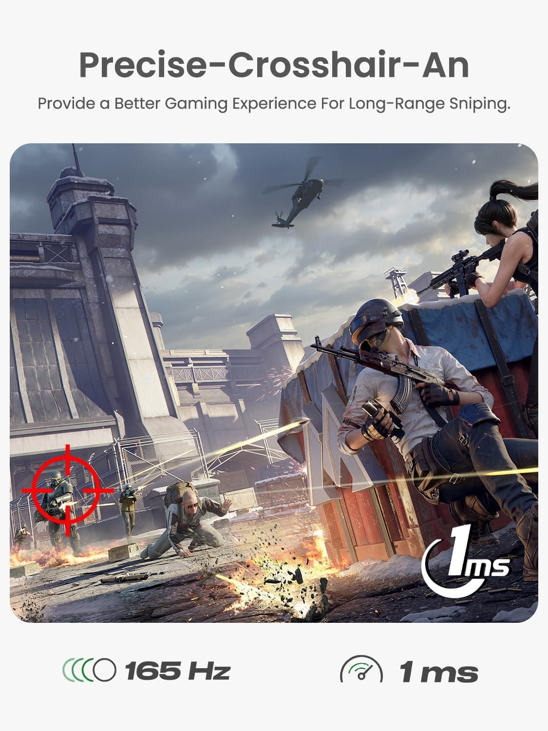 UPERFECT 24.5" 2K 165Hz Monitor Portatile con Schermo IPS QHD 2560 * 1440 Mini HDMI USB C per PC Laptop Game Console, Mobile Display Compatibile con VESA