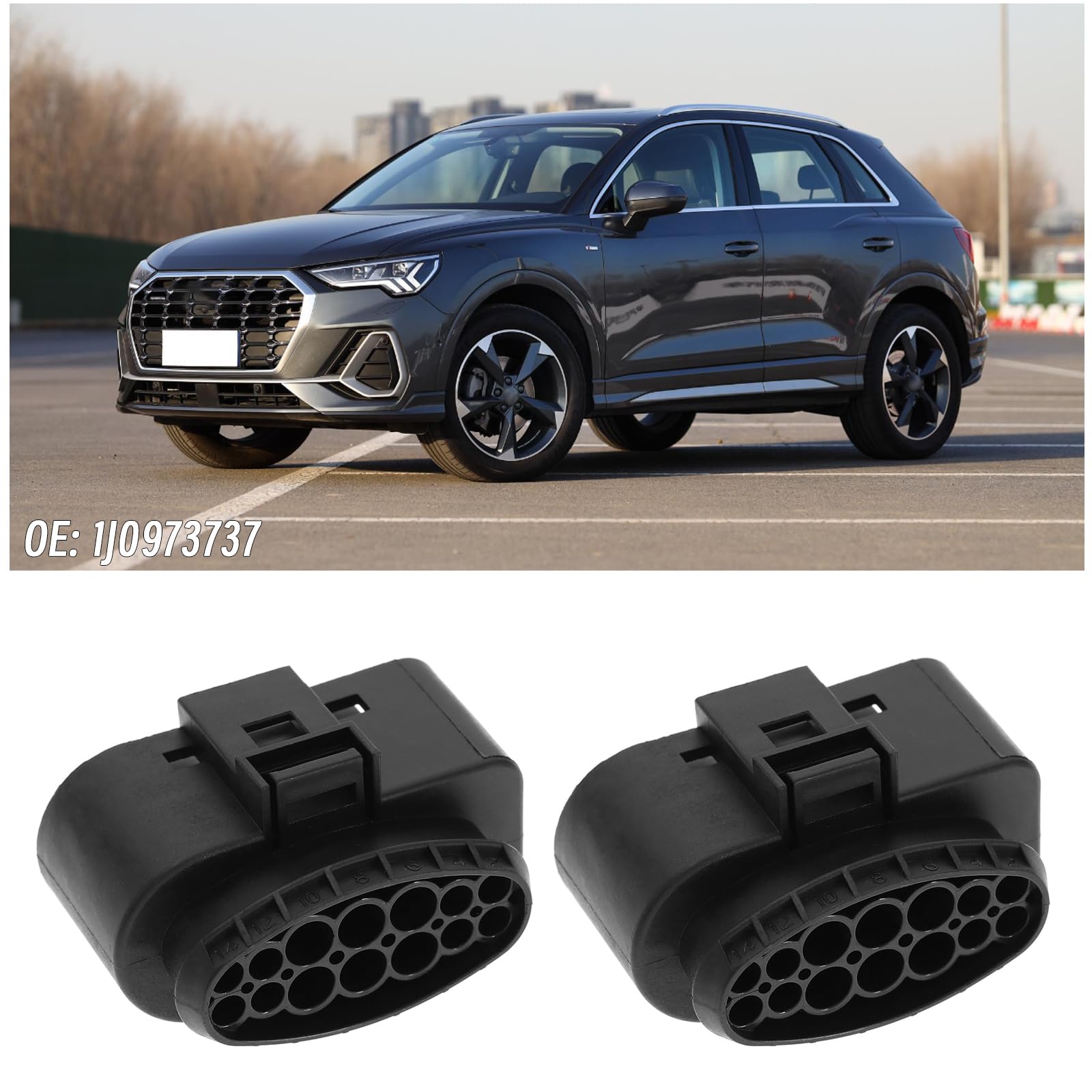 Create idea 2 Jeux Kit de Réparation de Capteur Automatique 1J0973737 Compatible avec Volkswagen Compatible avec Audi Prises 14 Broches Kit de Réparation Capteur de Voiture