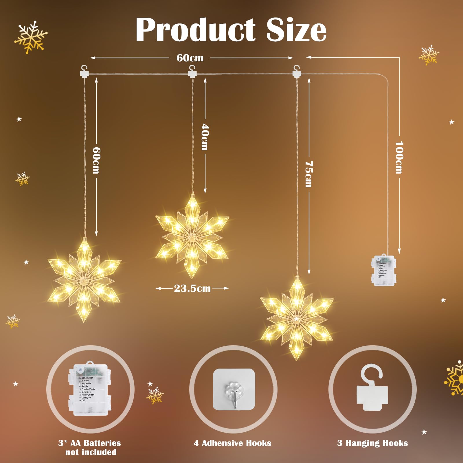 Étoile De Bethléem Lumineuse - 58 Cm - 118 LEDs - IP44 - Déco Noël Intérieur/extérieur - 3