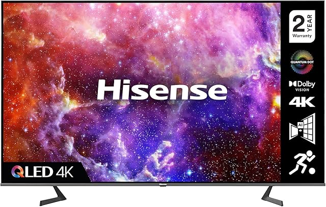Hisense 75A77GQTUK QLED Series 75-inch 4K UHD Dolby Vision HDR Smart TV 60Hz Refresh Rate with Disney+, Netflix, Freeview Play and Alexa Built-in, and Bluetooth, TUV Certificated (2022 NEW)