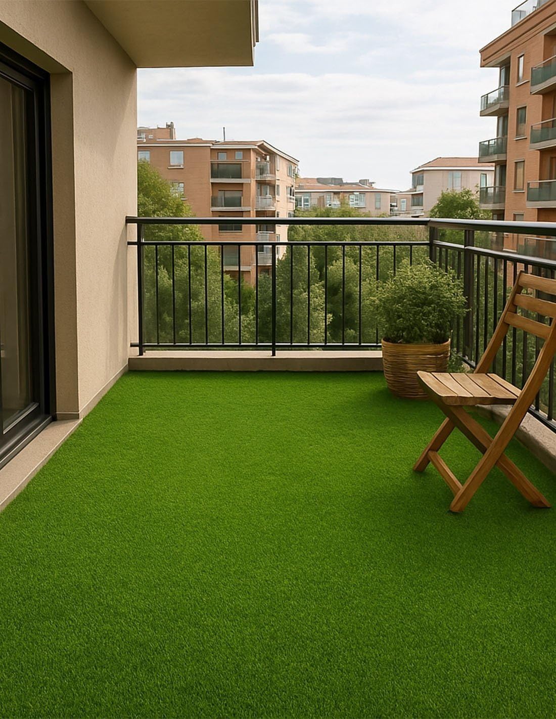 Jardin202 - Césped Artificial Terraza Plus 22mm - Rollo | Ideal para terraza y jardín. Fácil Instalación | Rollo: 2x5 Metros -