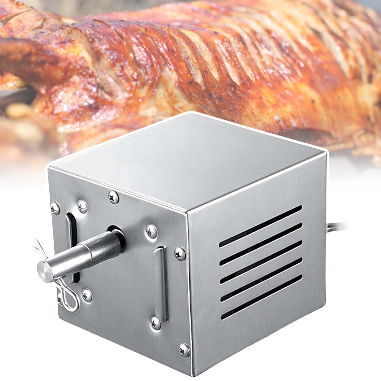 vnmudzeo Stainless Steel BBQ Rotisserie Motor,T-Type Drive Rod,Pig Goat Chicken Rotisserie Roaster Motor,for Outdoor Barbecue Grilling Camping,140-160kg