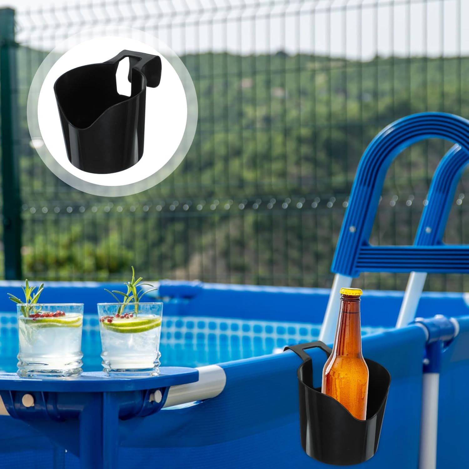 6pcs Cup Holder Spill Beverage Holder for Drinks Wine Glasses and More Lightweight and Easy to Install