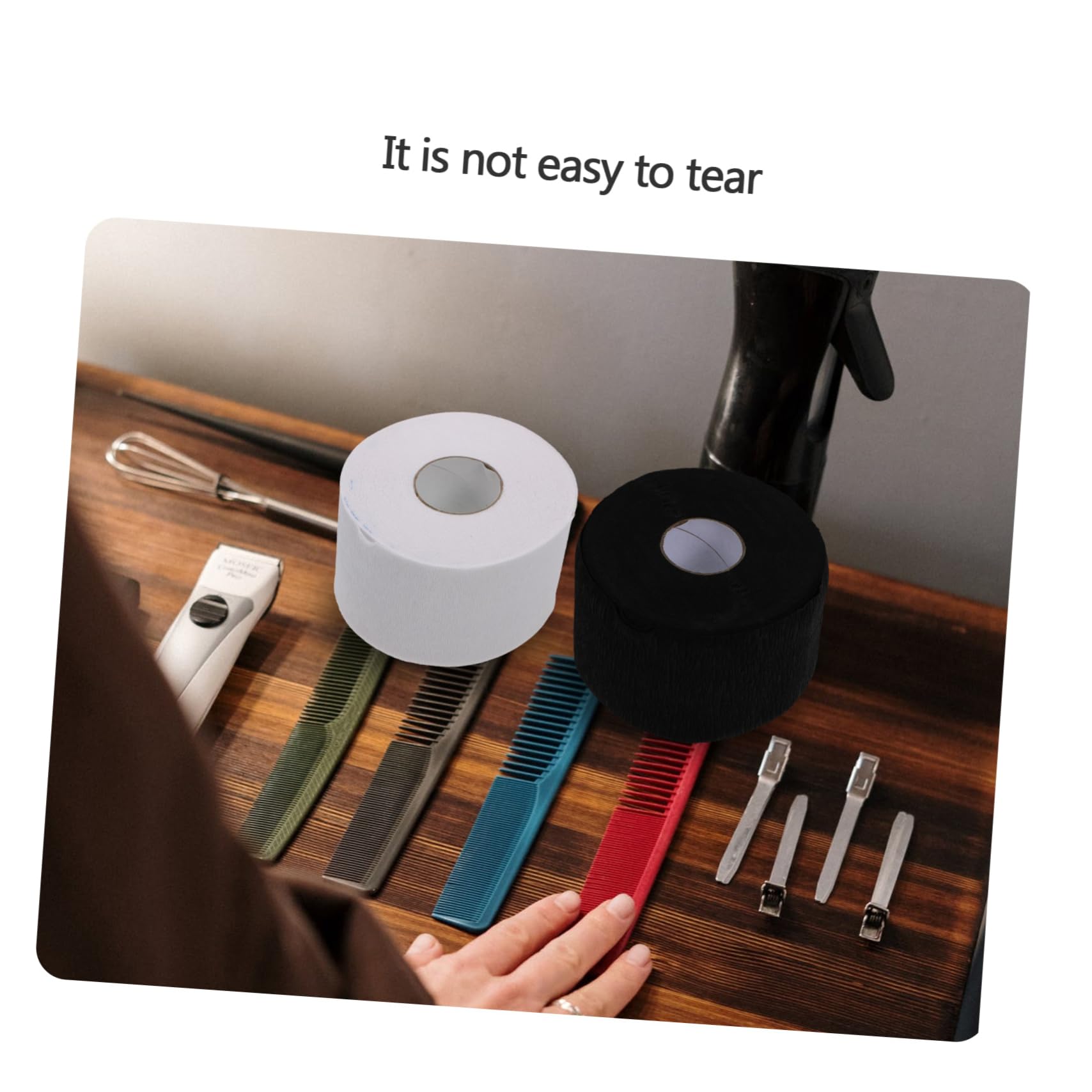 minkissy Haircut Convenience Barber Neck Strips 10 Rolls Neck Barber Paper One-time Use