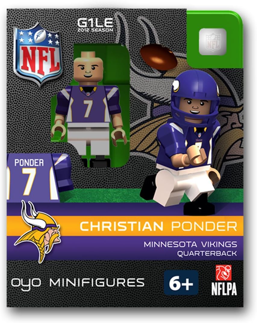 NFL Minnesota Vikings Christian Ponder Figurine Sports Fan Toy Figures Sports