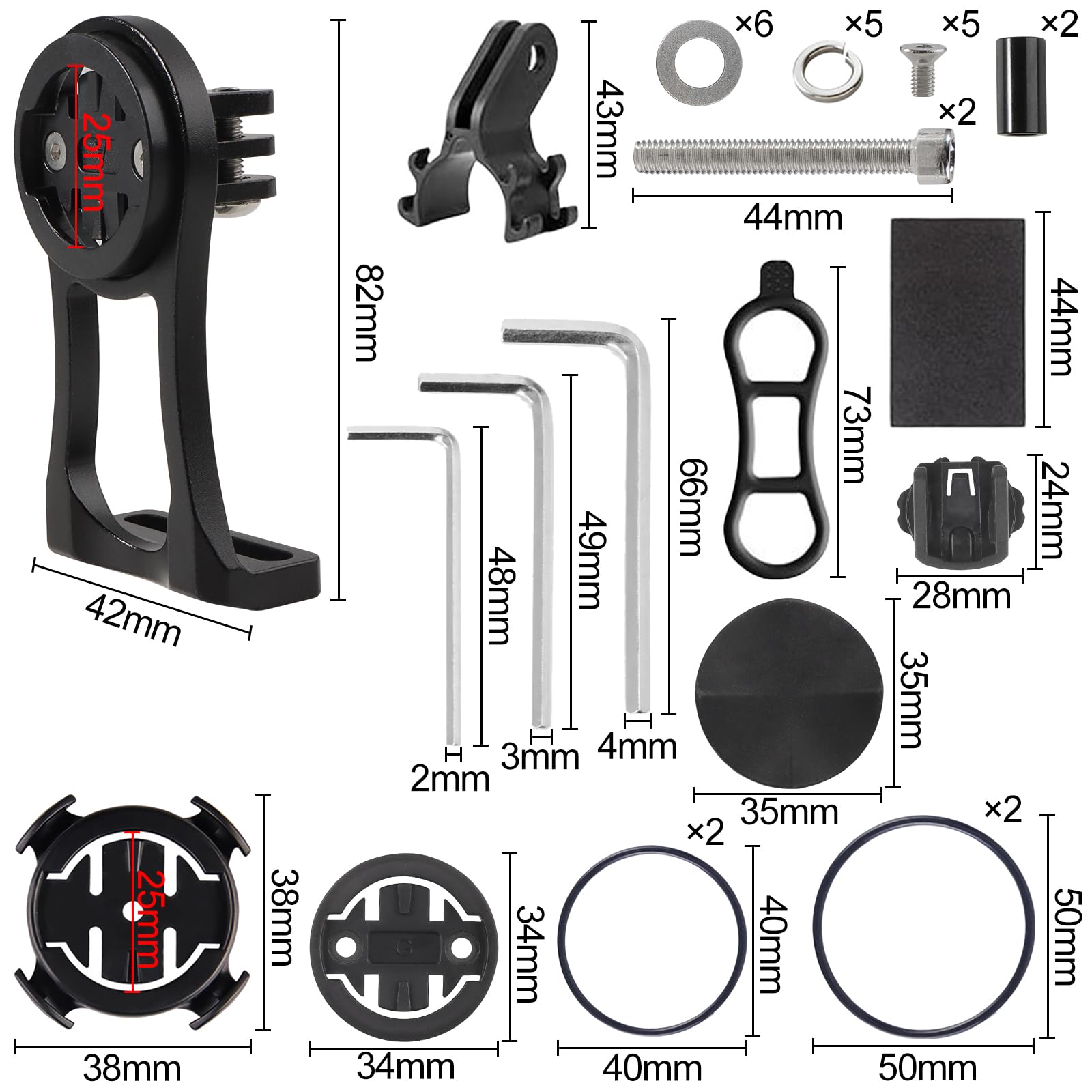 Support en Alliage Avantde Vélo pour Garmin Edge 20 25 500 510 520 800 810 | 820 1000 Plus Explore 2 Compteur GPS Vélo Support Ordinateur pour Guidon de Vélo VTT Support de Lampe Torche/Caméra D'action