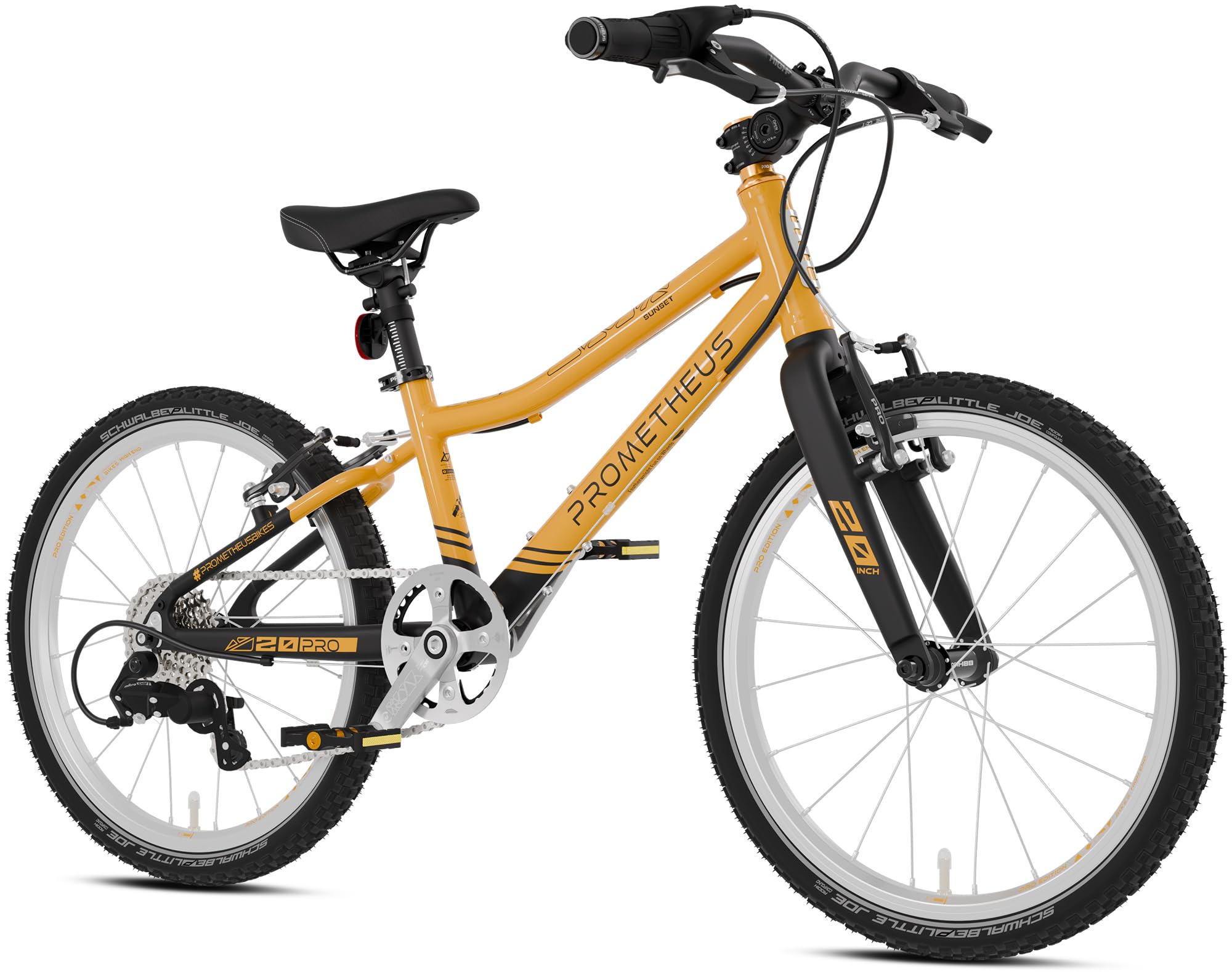 PROMETHEUS BICYCLES PRO Kinderfahrrad 20 Zoll Jungen Mädchen | Premium 20 Zoll Fahrrad Junge Aluminium Super leicht ab 6 Jahre | 7 Gang Schaltung von Microshift